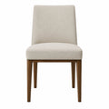 Sedia da Pranzo in Legno Tessuto Beige
