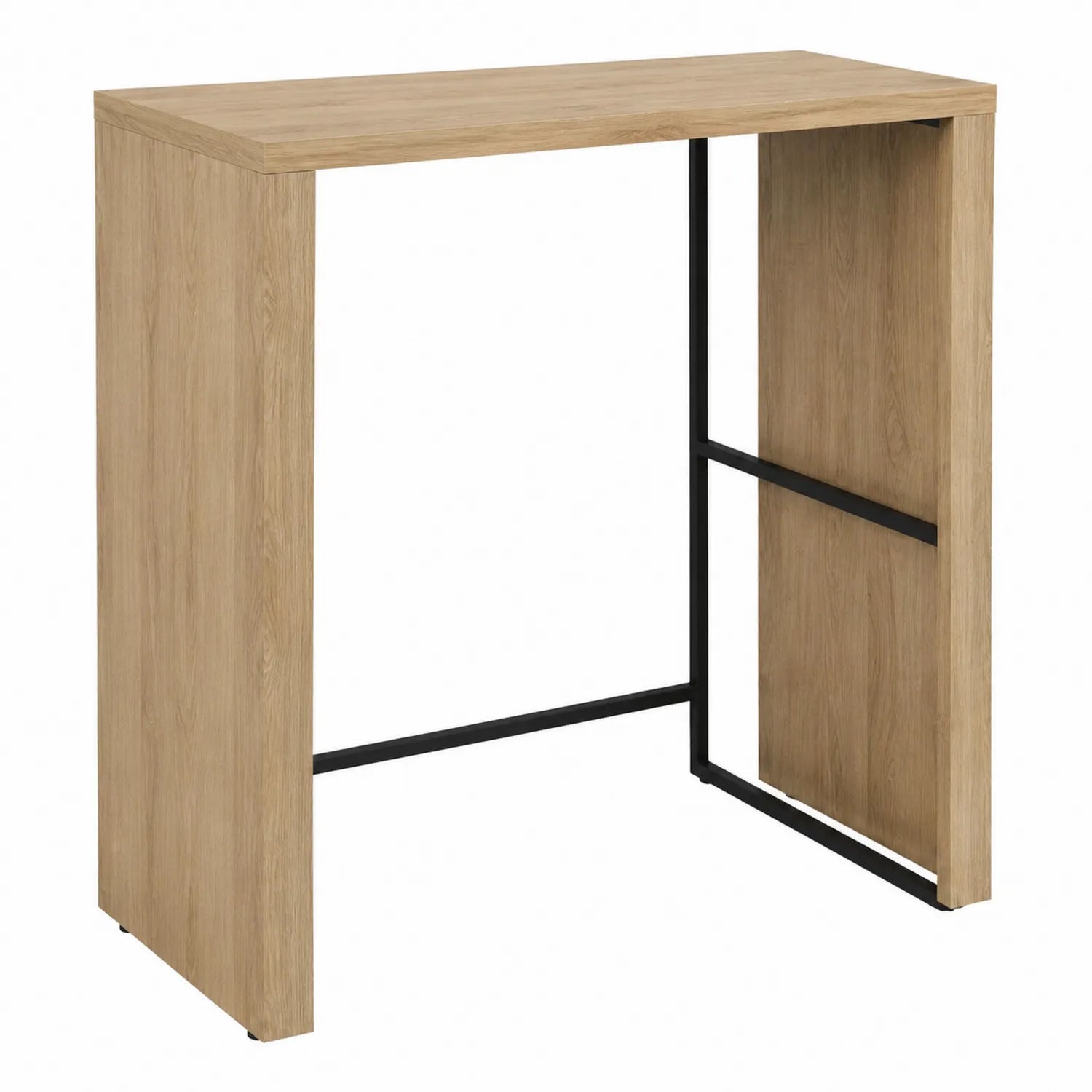 Tavolo alto rettangolare in MDF e metallo 120x45x100 cm
