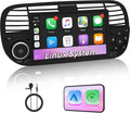 Autoradio 7'' Linux per Fiat 500 2007-2015, CarPlay e Android Auto wireless, AM/FM/RDS, DSP/USB/Bluetooth