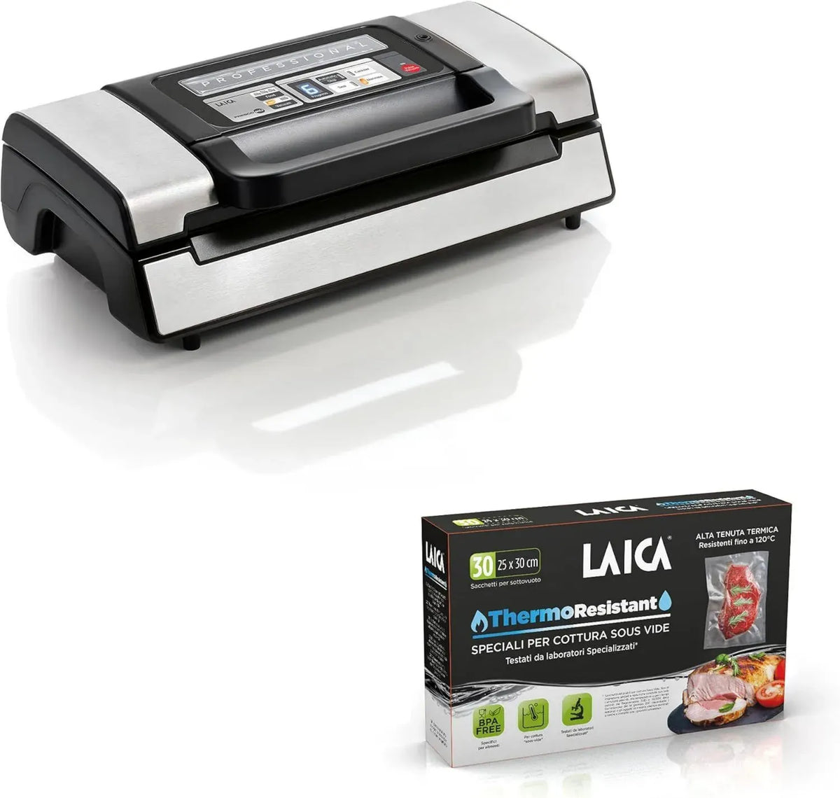 Macchina Sottovuoto Laica VT3120 con Doppia Pompa e Sacchetti TR1000
