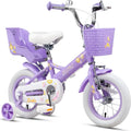 Bicicletta per Bambine 12-20 Pollici con Cestino e Sella per Bambole