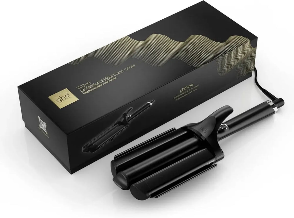 ghd Phon a Tre Canne per Onde Beach Waves Naturali e Durature - Adatto a Tutti i Tipi di Capelli - Con Spina Europea