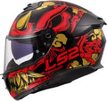 Casco Integrale Moto LS2 STREAM II DRAKO Nero Rosso Lucido, Taglia M