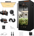 Set Serra Idroponica Completo 3x3x5 SF-1000 con Diodi SAMSUNG, Serra Professionale 27'x27'x62' con Ventilatore e Filtro a Carboni Attivi