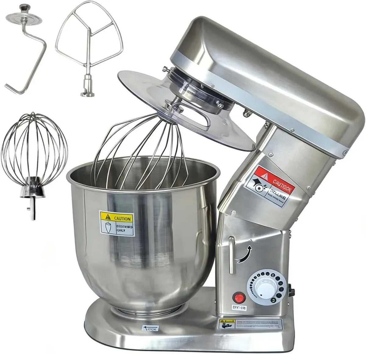 Impastatrice Professionale 10L con Accessori Completi, 3 Velocit¨¤ Regolabili per Pane e Dolci