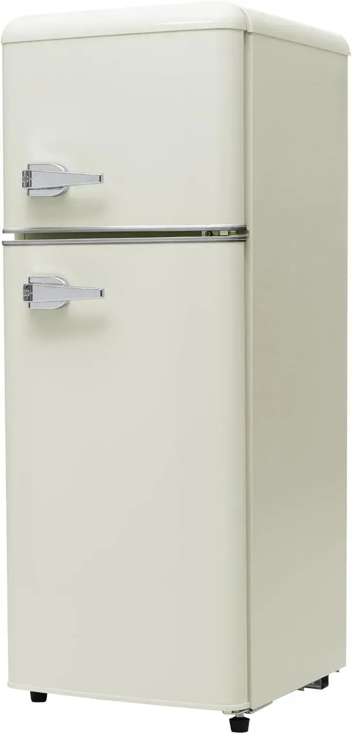 Frigorifero combinato retr¨°, 92L, 105,5 cm, bianco antico, efficienza energetica A+