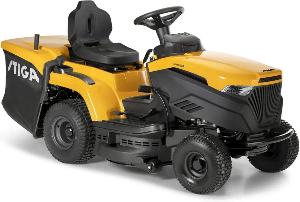 Trattorino Rasaerba STIGA Estate 384, Motore 432cc, Trasmissione Idrostatica, Piatto 84 cm, Sacco 240L, Kit Mulching