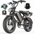 Bicicletta Elettrica Adulti 48V 20Ah, MTB 20'' Doppia Sospensione, Freni a Disco, Autonomia 100 km