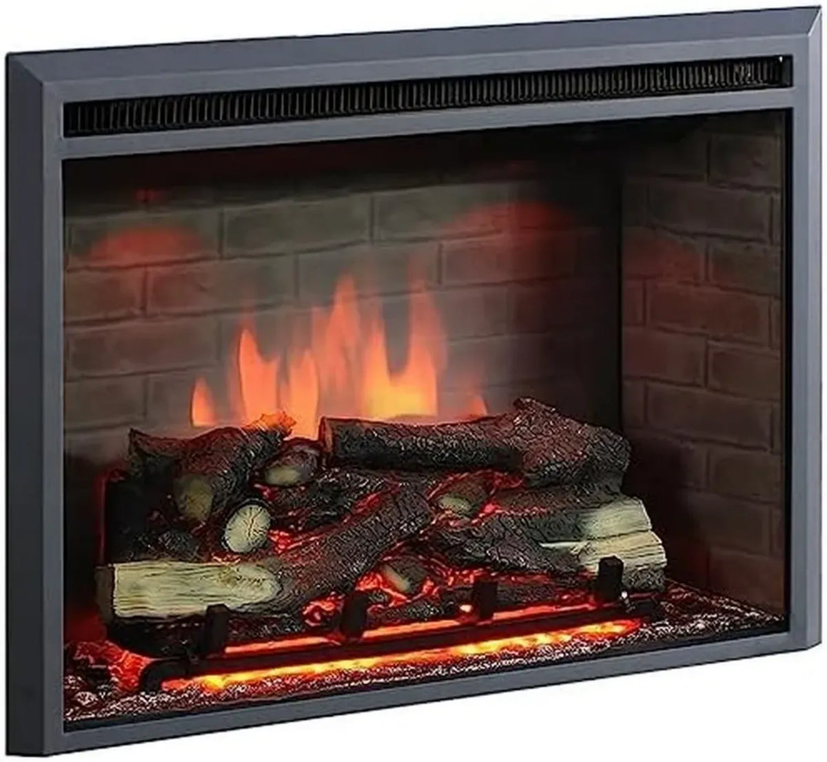 Inserto Camino Elettrico 3D LED BALDERIA Calida 26 con Effetto Fiamma e Riscaldamento