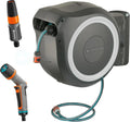 Gardena Avvolgitubo Automatico da Parete 30 m con Lancia Multiuso e Guida Tubi