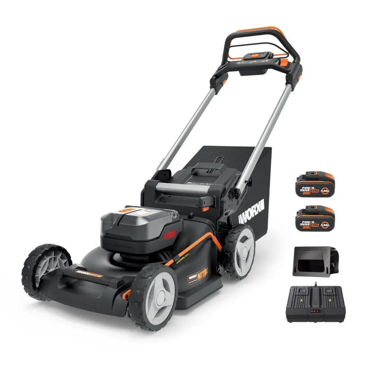 Tagliaerba WORX Nitro 40V con Batteria Doppia e Mulching, 46 cm