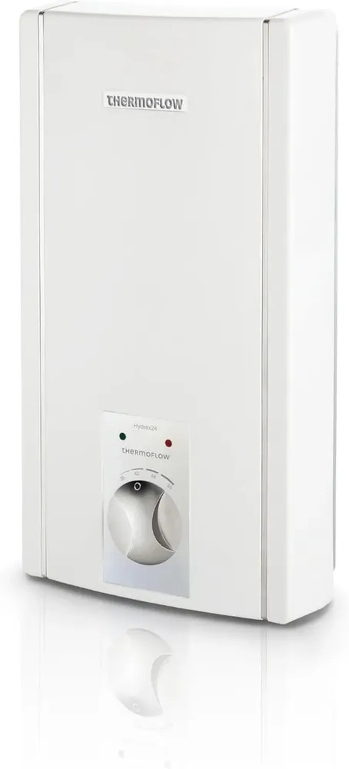 Thermoflow Hydrex24 scaldacqua istantaneo 24 kW, 400 V, acqua calda fino a 55¡ãC, attacco G 1/2', portata 13 L/min, ideale per lavabo, bagno e cucina
