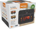 Friggitrice ad Aria Doppia 7L Petra - Multifunzione Senza PFAS, Vista Finestra, Cottura Sana