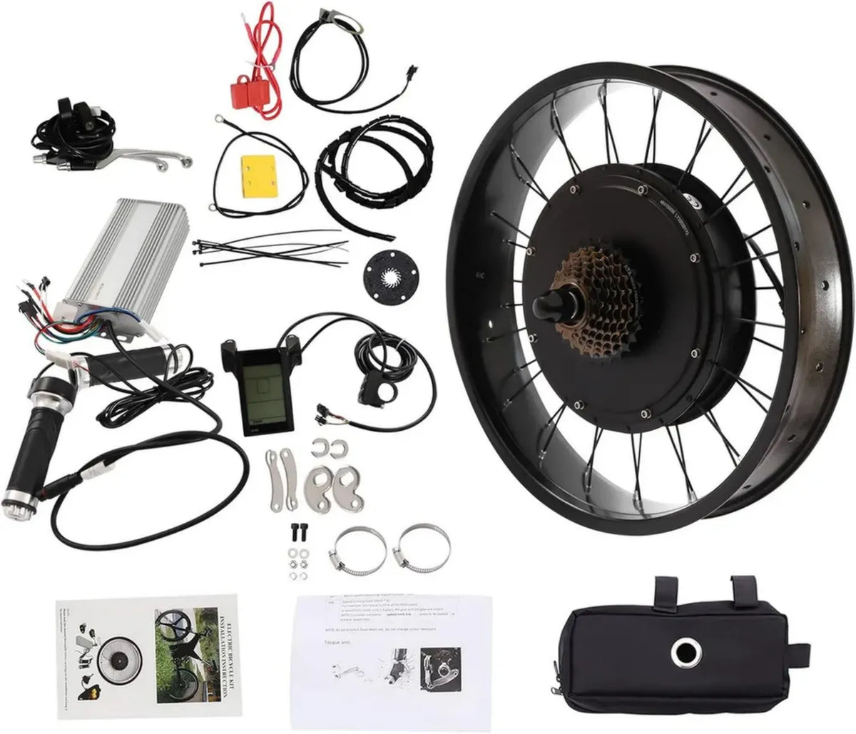 Set conversione bici elettrica 20 pollici, 1500W 48V con display LCD