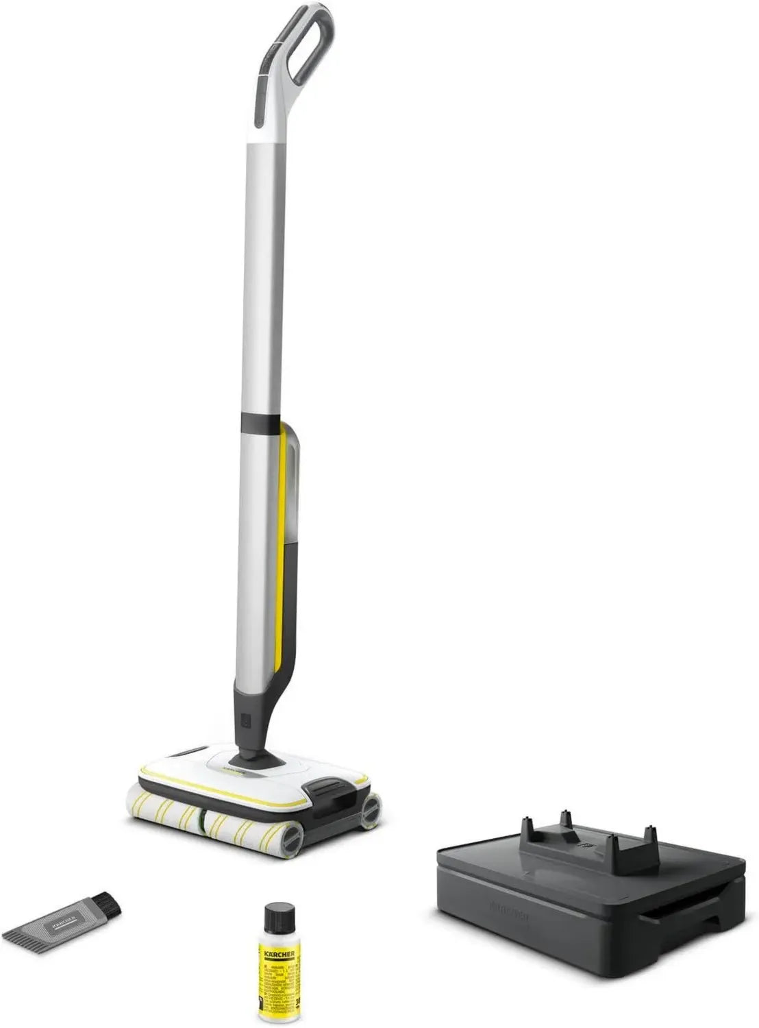 K?rcher FC 7 Senza Fili Lavapavimenti, Tecnologia a 4 Rulli per una Pulizia Efficiente, Compatibile con Animali, Fino a 45 Minuti di Autonomia