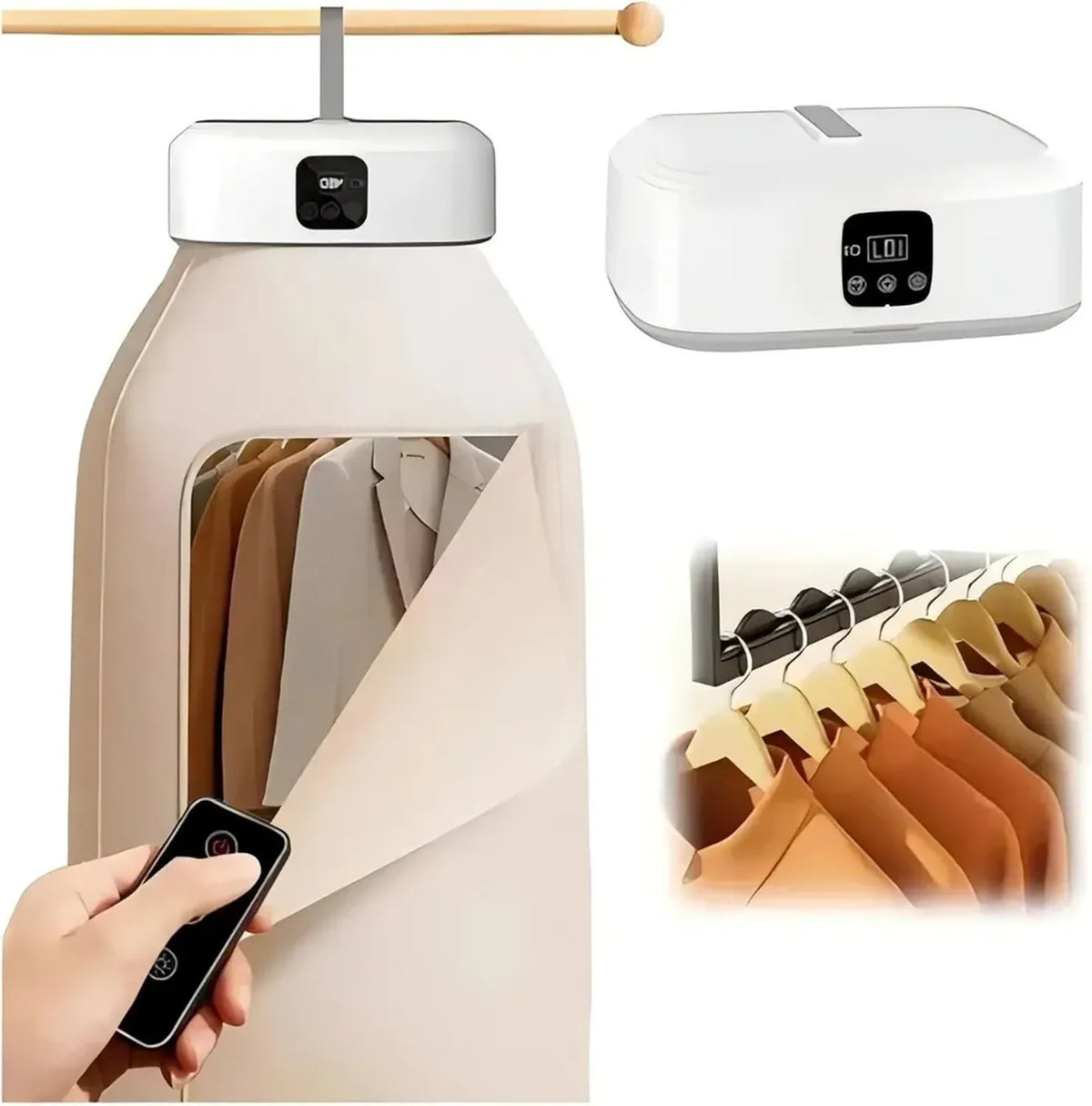 Asciugatrice Portatile Compatta 600W con Timer, Ideale per Appartamenti e Viaggi