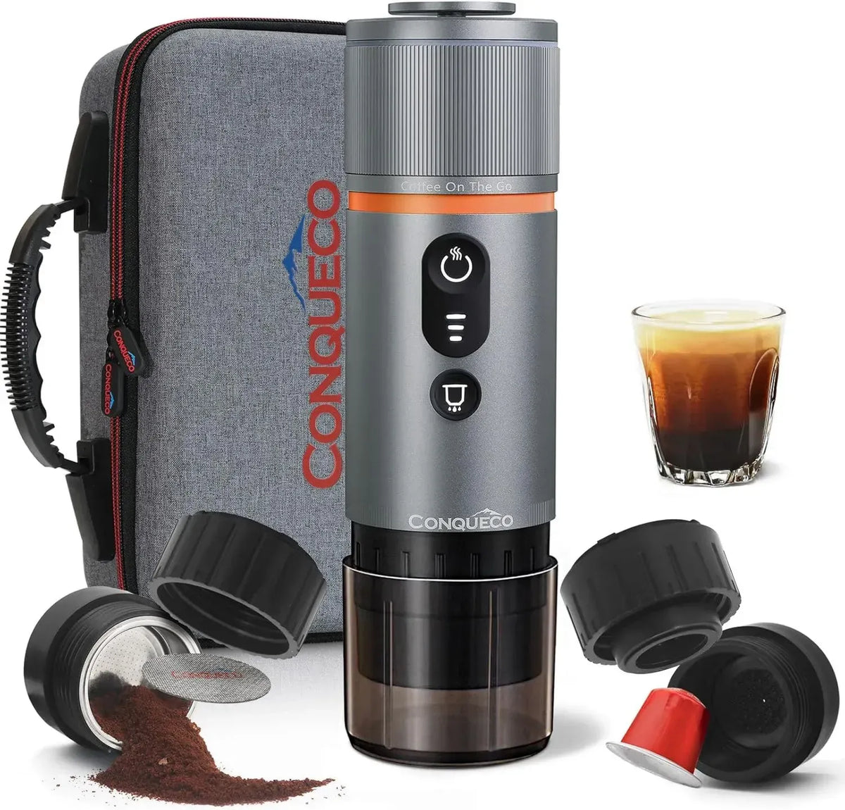 Macchina da Caff¨¨ Portatile a Capsule 12V per Viaggi e Auto, con Batteria Ricaricabile
