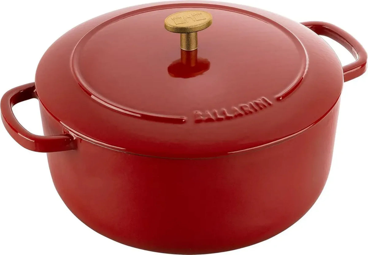 Ballarini Bellamonte Cocotte Rotonda in Ghisa, 24 cm, Colore Rosso