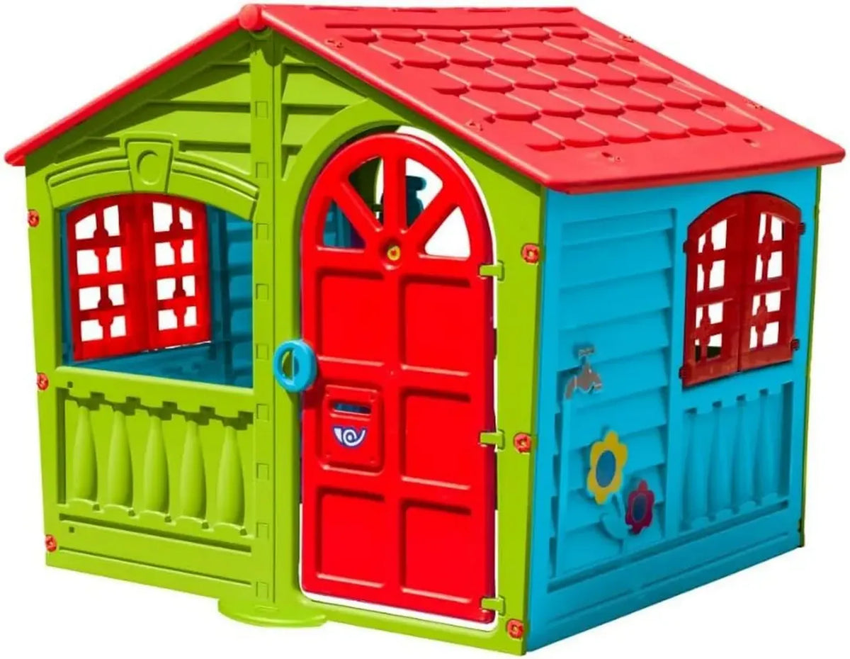 Casetta da Giardino per Bambini in Plastica Resistente 140x109x115 cm