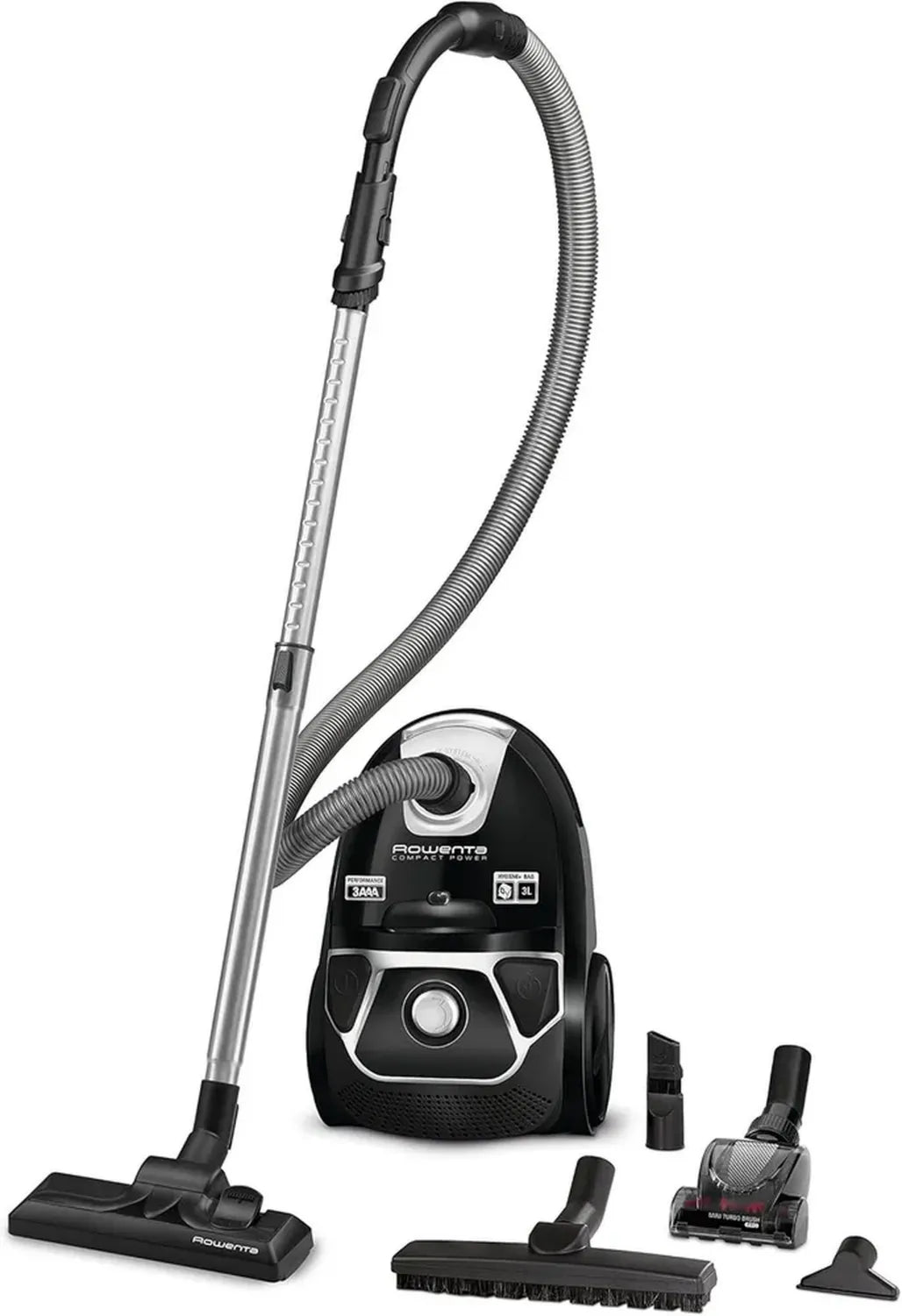 Rowenta Aspirapolvere Compatto RO3985, 750W, Cilindro, Sacchetto 3L, Classe Energetica A