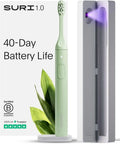 SURI Spazzolino Sonico Ecologico con Testina Riciclabile e Custodia UV LED