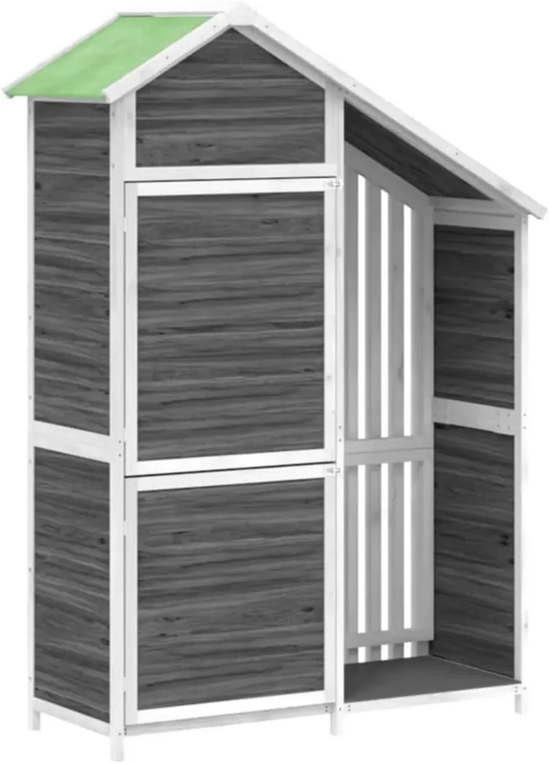 Casetta da Giardino in Legno di Pino Massello 120x53,5x170 cm Grigia