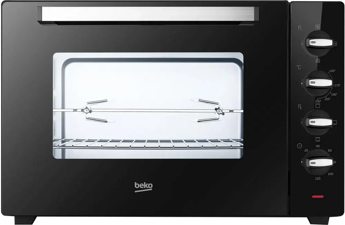 Beko Forno Elettrico 60L, Ventilato, 2000W, 5 Programmi, Timer 120 Min, Nero
