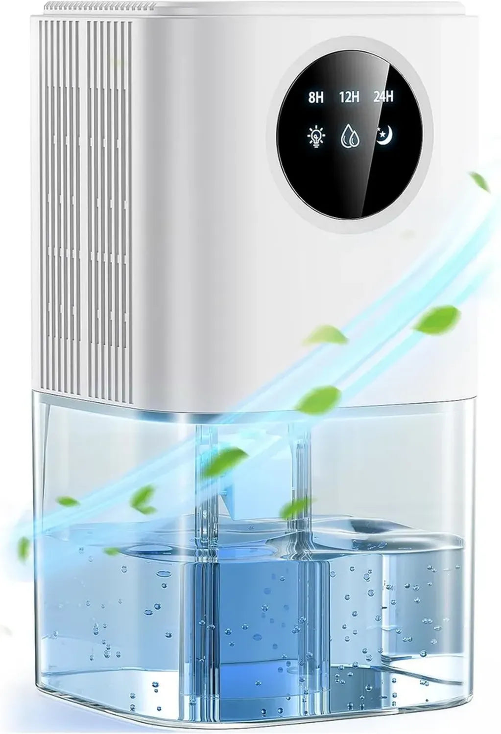 Deumidificatore Silenzioso 1,8L con Timer e LED Touch, Anti-Muffa