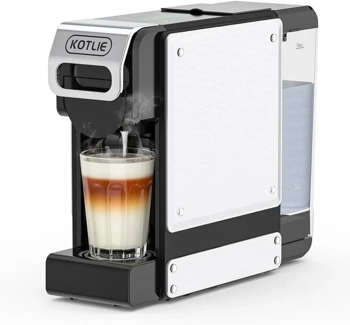 Macchina da caff¨¨ multifunzione ST-550, compatibile con capsule Nespresso, Dolce Gusto, A Modo Mio e caff¨¨ macinato, serbatoio acqua 1L