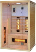 Sauna Infrarossi per 2 Persone con Cromoterapia e Aromaterapia, 120x110x190 cm