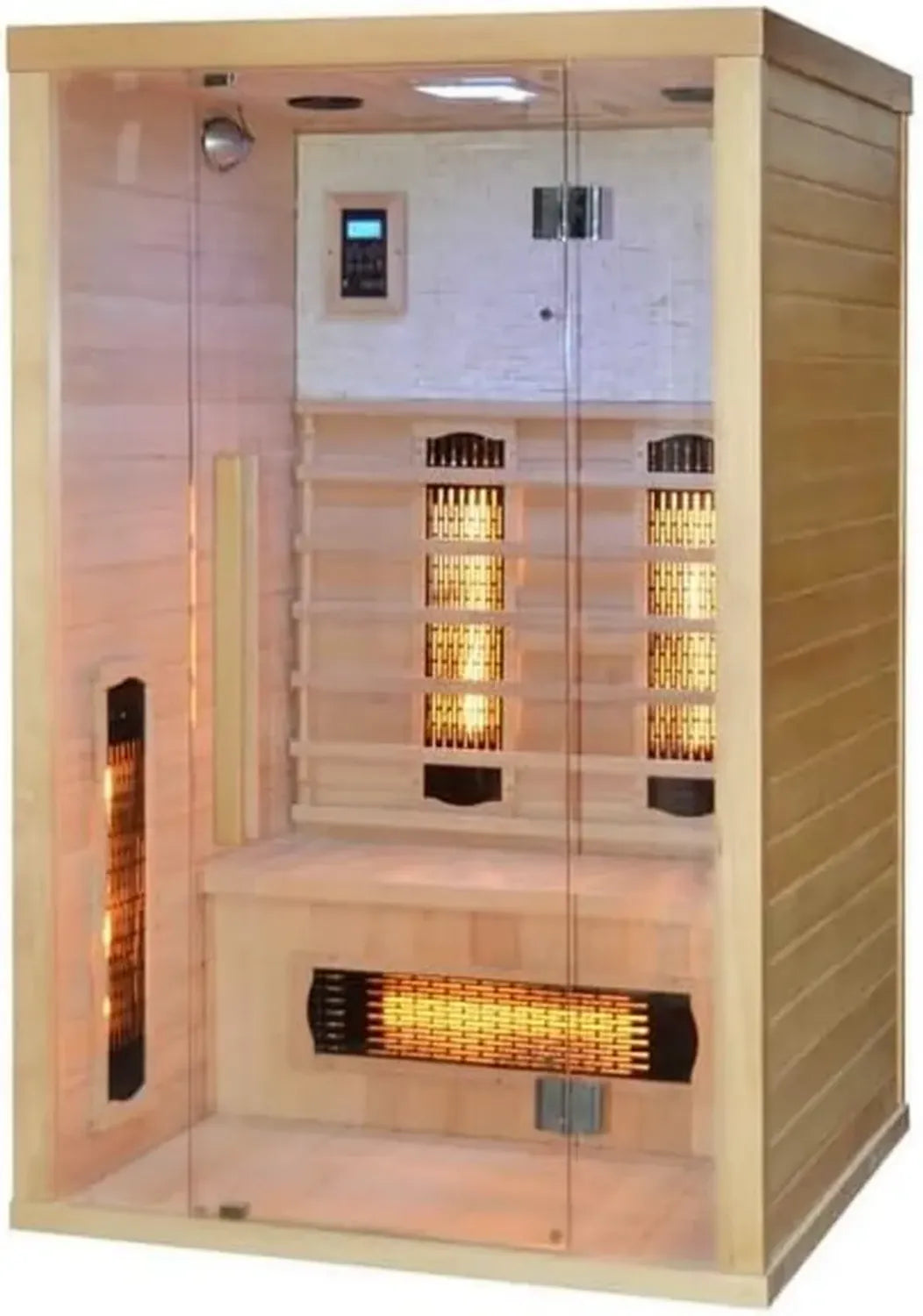 Sauna Infrarossi per 2 Persone con Cromoterapia e Aromaterapia, 120x110x190 cm