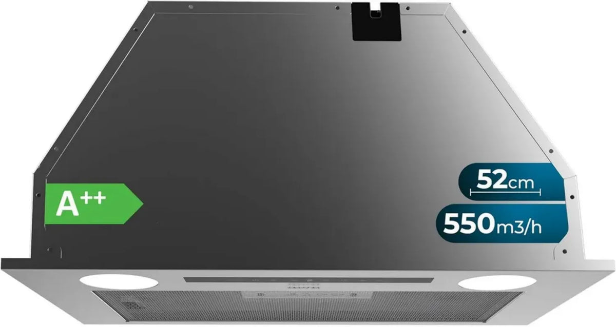 Cecotec Cappa Incasso 52 cm Inox A++ con Motore Potente e Risparmio Energetico