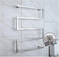 Termosifone Elettrico in Acciaio Inox con 5 Barre, Controllo a Interruttore, Argento, Installazione a Parete