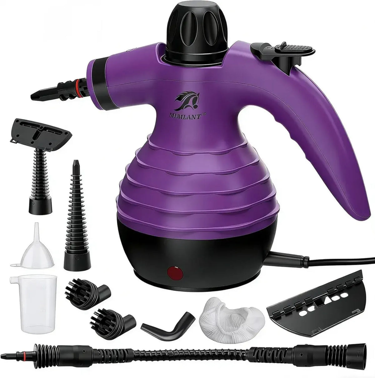 MLMLANT Vaporetto Multiuso con 10 Accessori per Casa, Cucina, Bagno e Auto