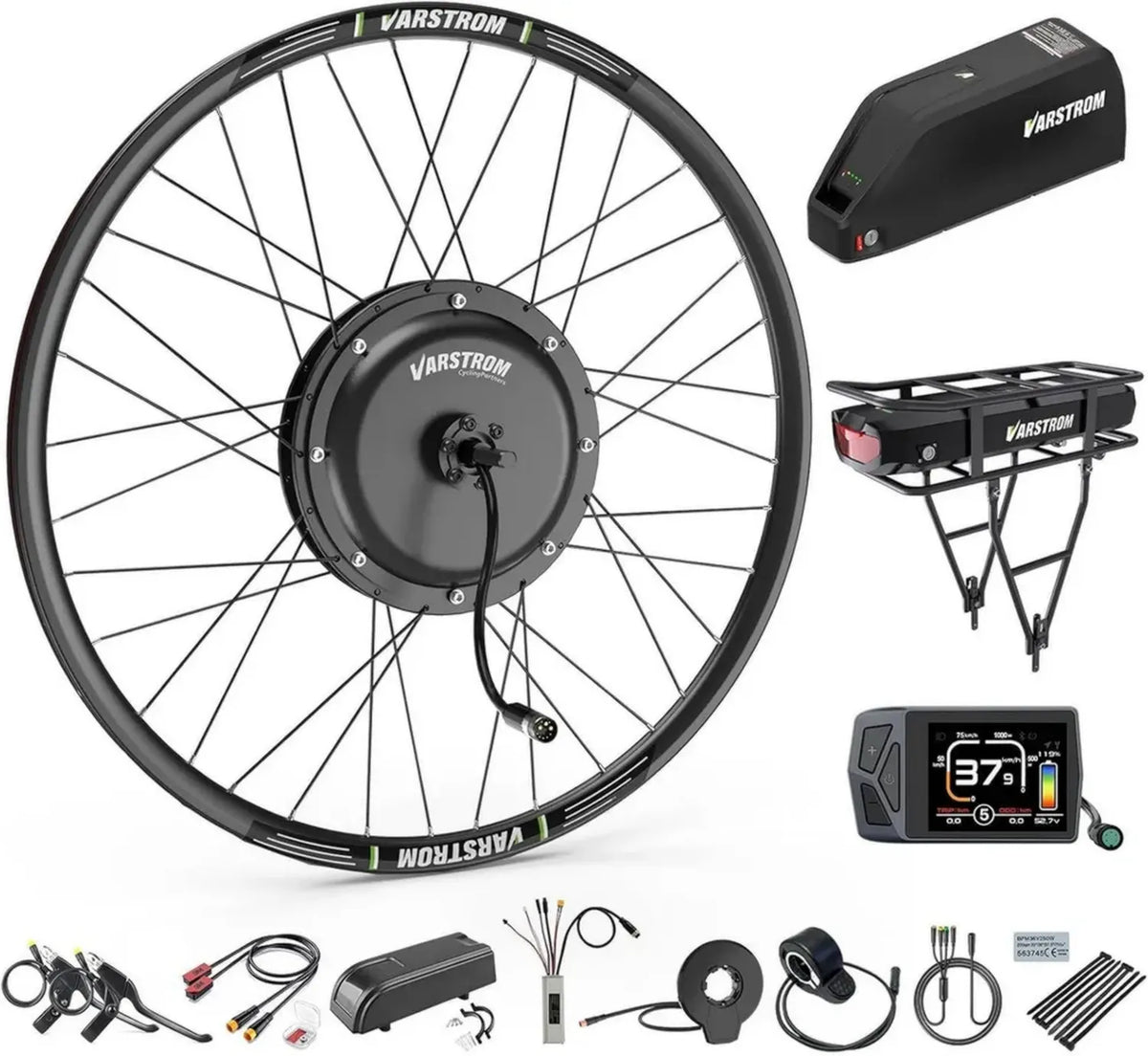 Kit di Conversione Bici Elettrica 48V 1500W/1000W - Motore Anteriore e Posteriore per Raggi 26''-29'' e 700C - Compatibile con Mountain Bike