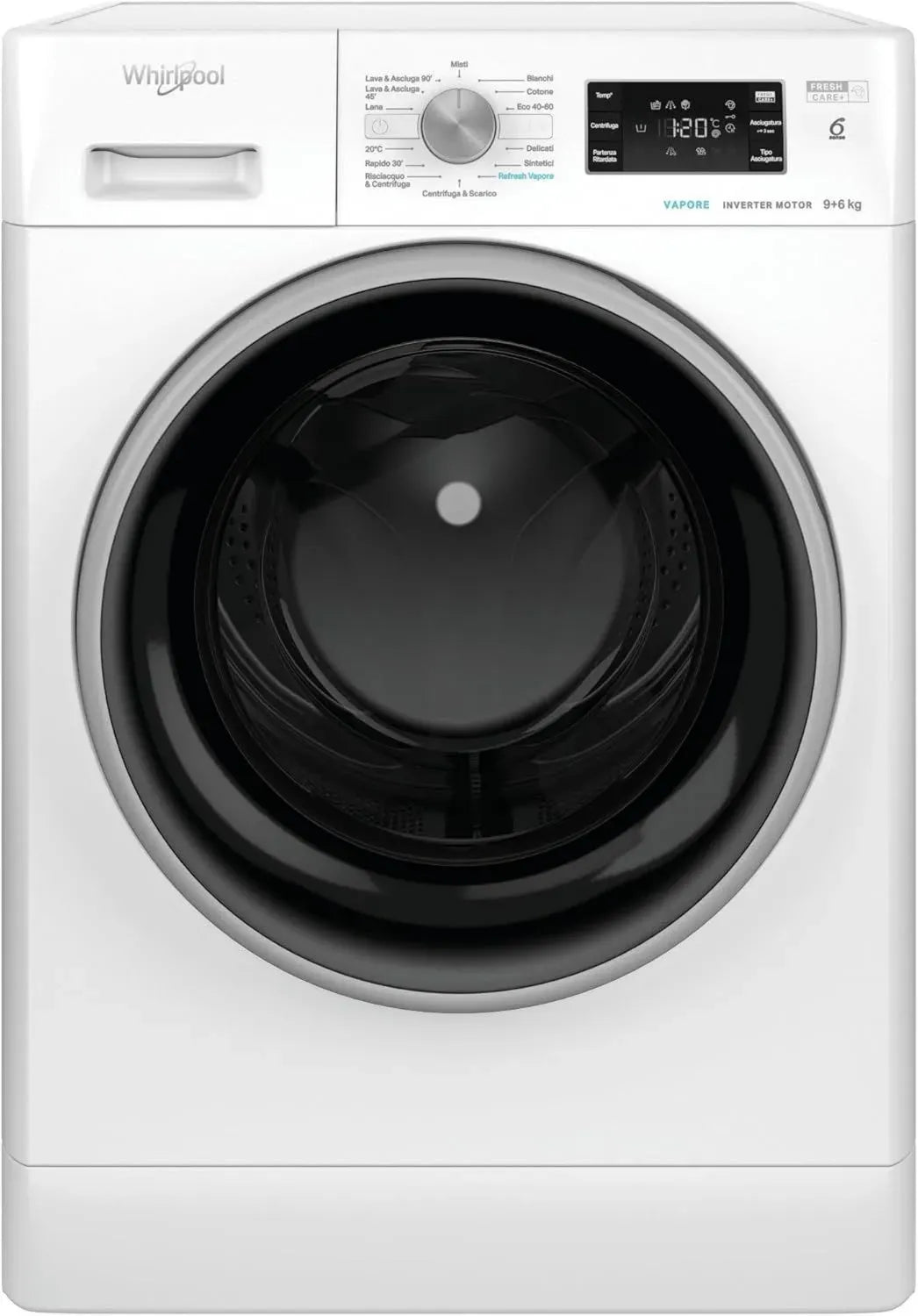 Whirlpool Lavasciuga 9+6 Kg, 1400 Giri/min, Vapore, FreshCare+, Classe C